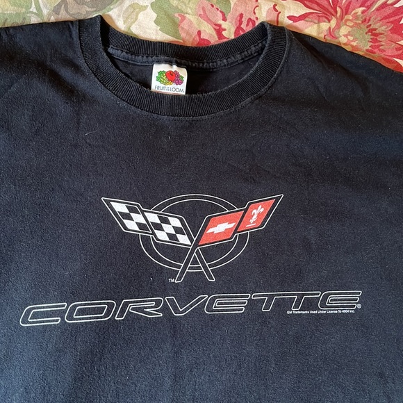 Vintage CORVETTE Size Large Race-Flags Logo Graphic Cotton Longsleeve TeeShirt - Picture 11 of 13